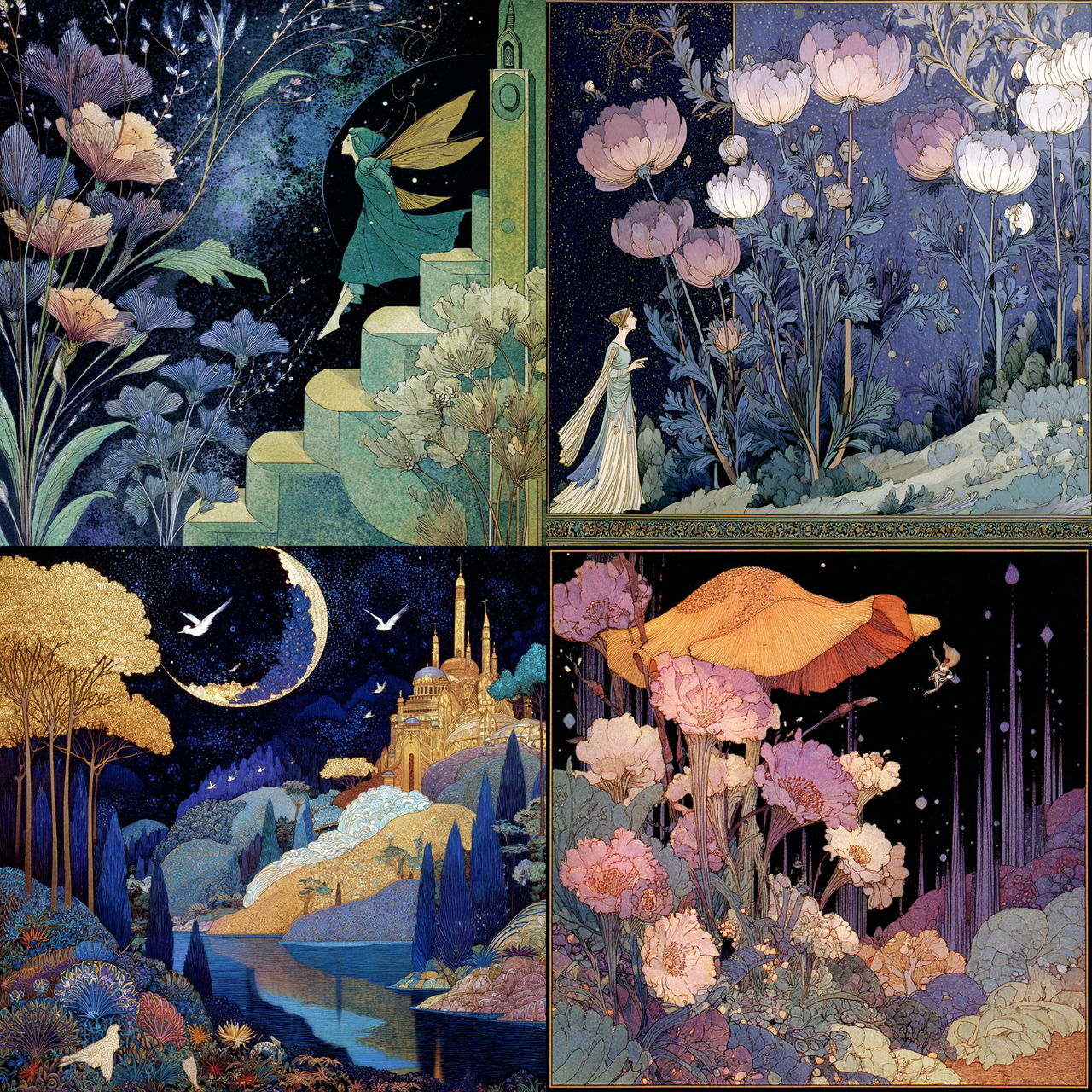 Virginia Frances Sterrett style, Midjourney V7, render 1 of 4