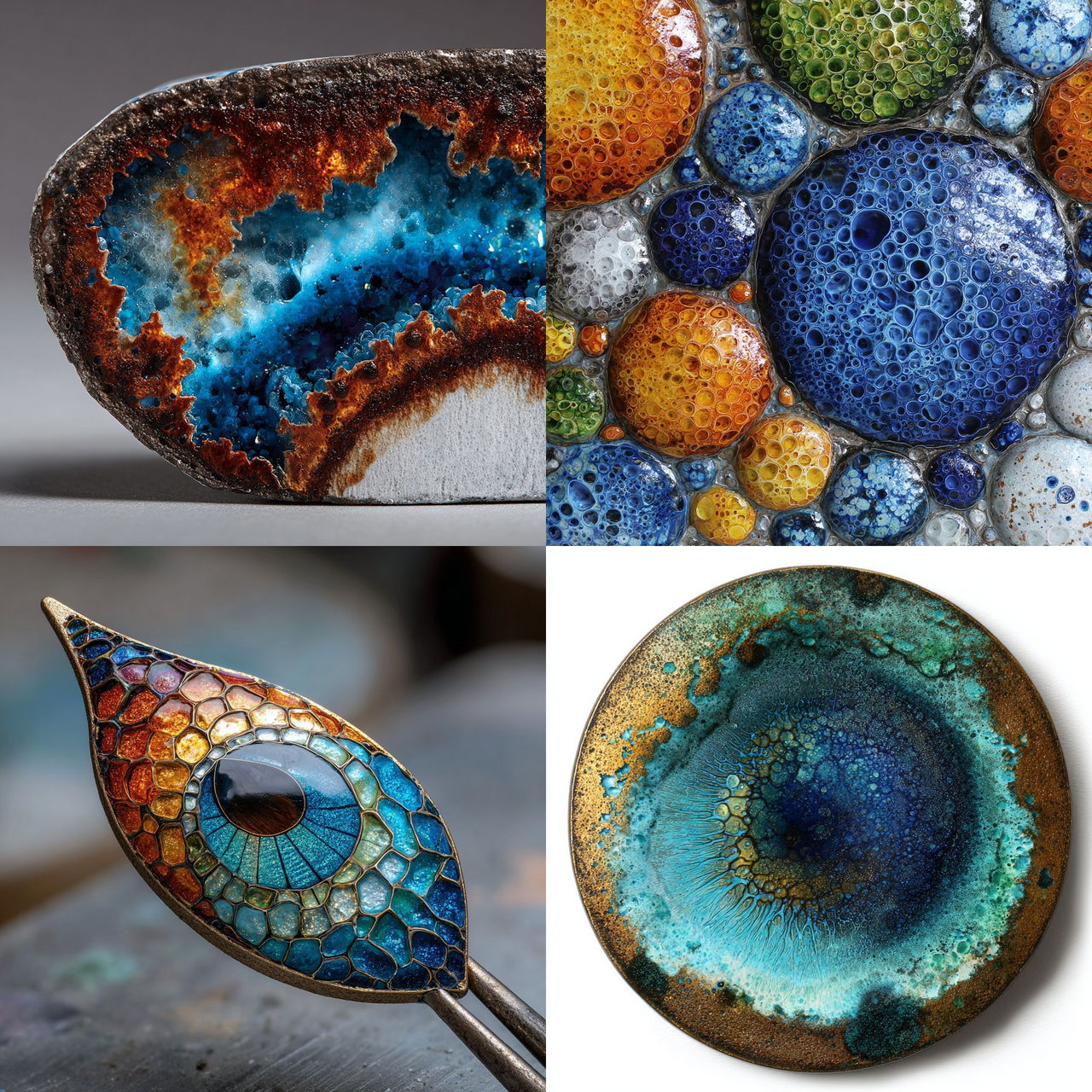 Vitreous enamel style, Midjourney V7, render 1 of 4