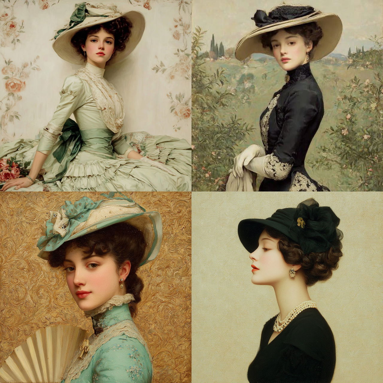 Vittorio Matteo Corcos style, Midjourney V7, render 1 of 4