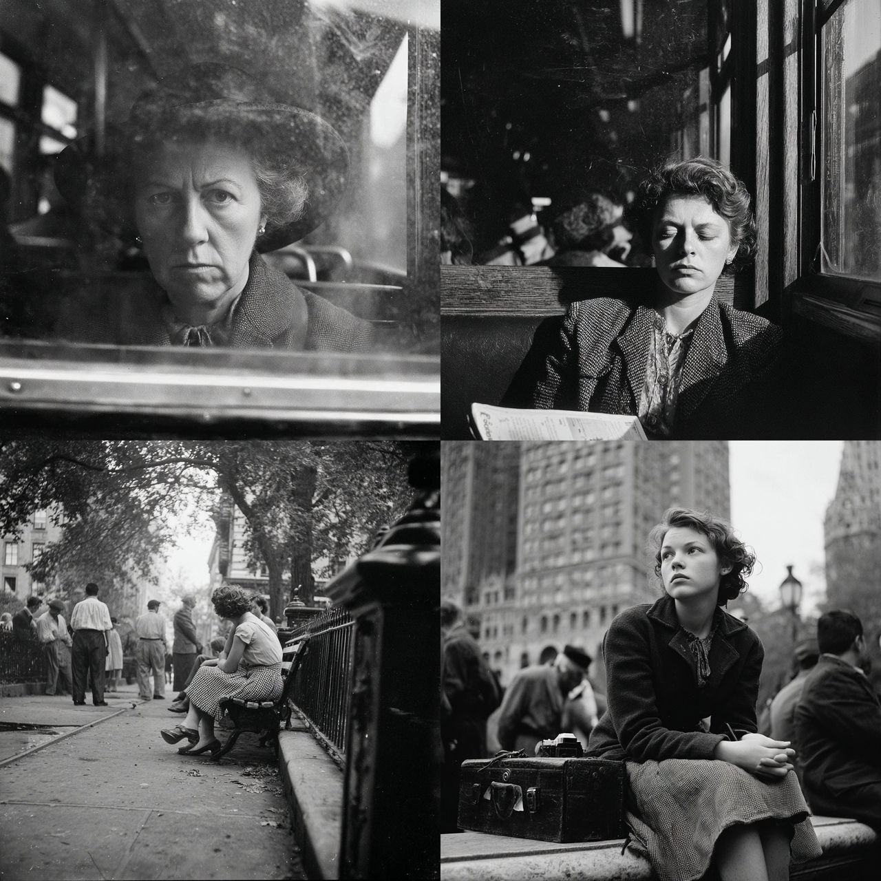 Vivian Maier style, Midjourney V7, render 1 of 4