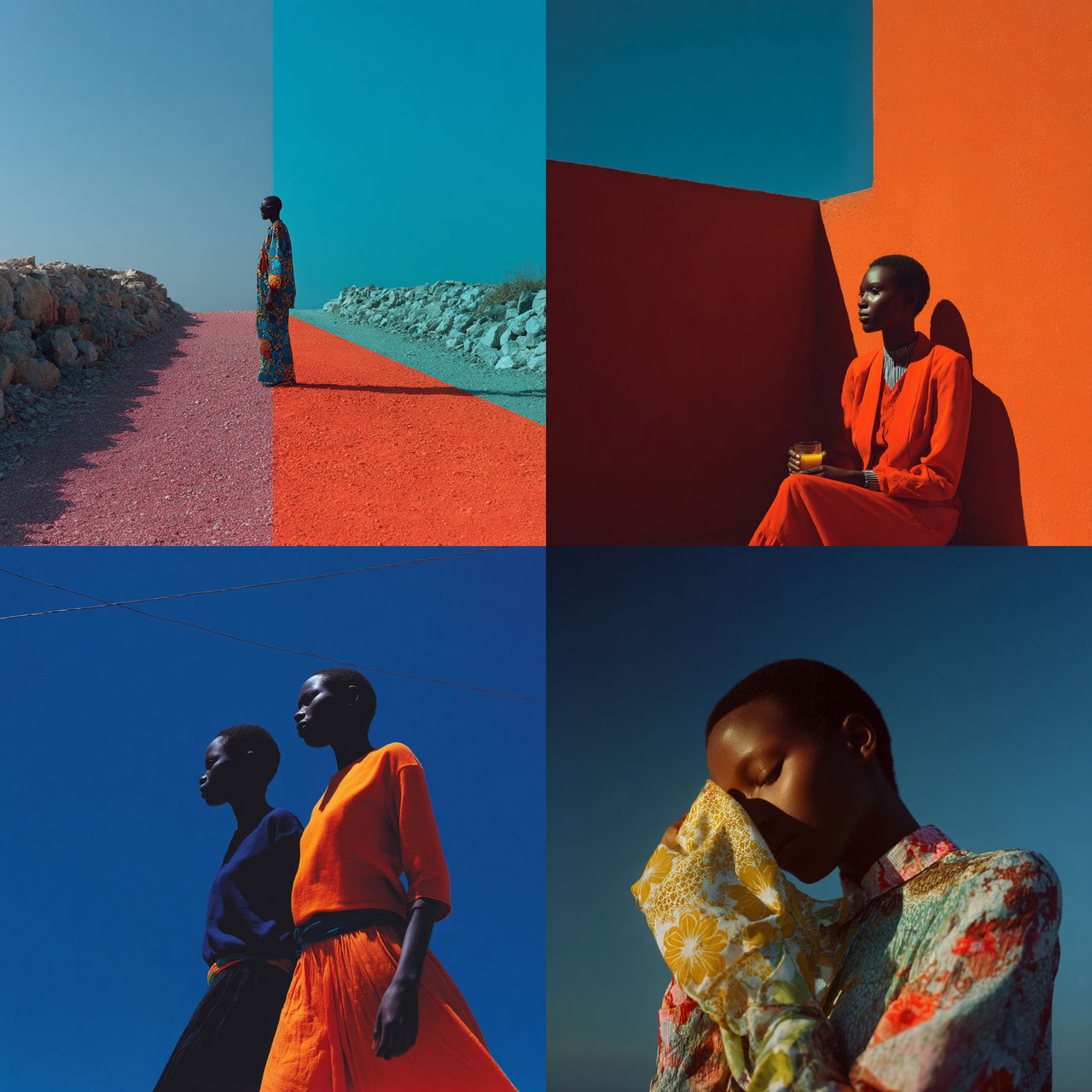 Viviane Sassen style, Midjourney V7, render 1 of 4