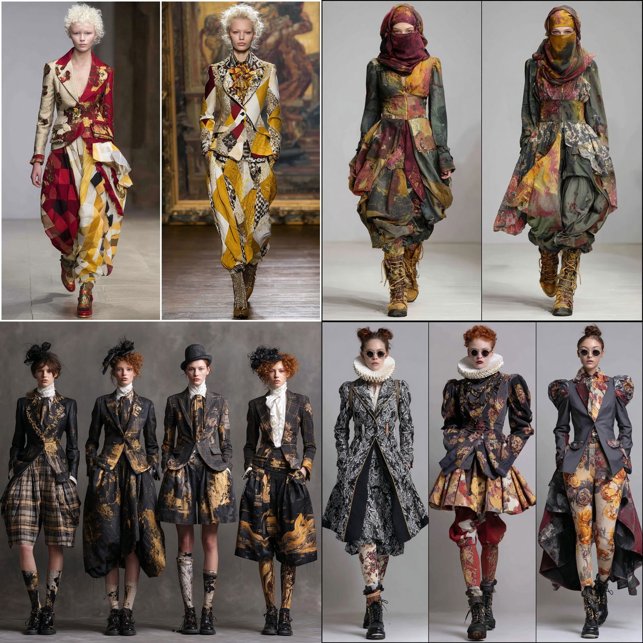 Vivienne Westwood style, Midjourney V7, render 1 of 4