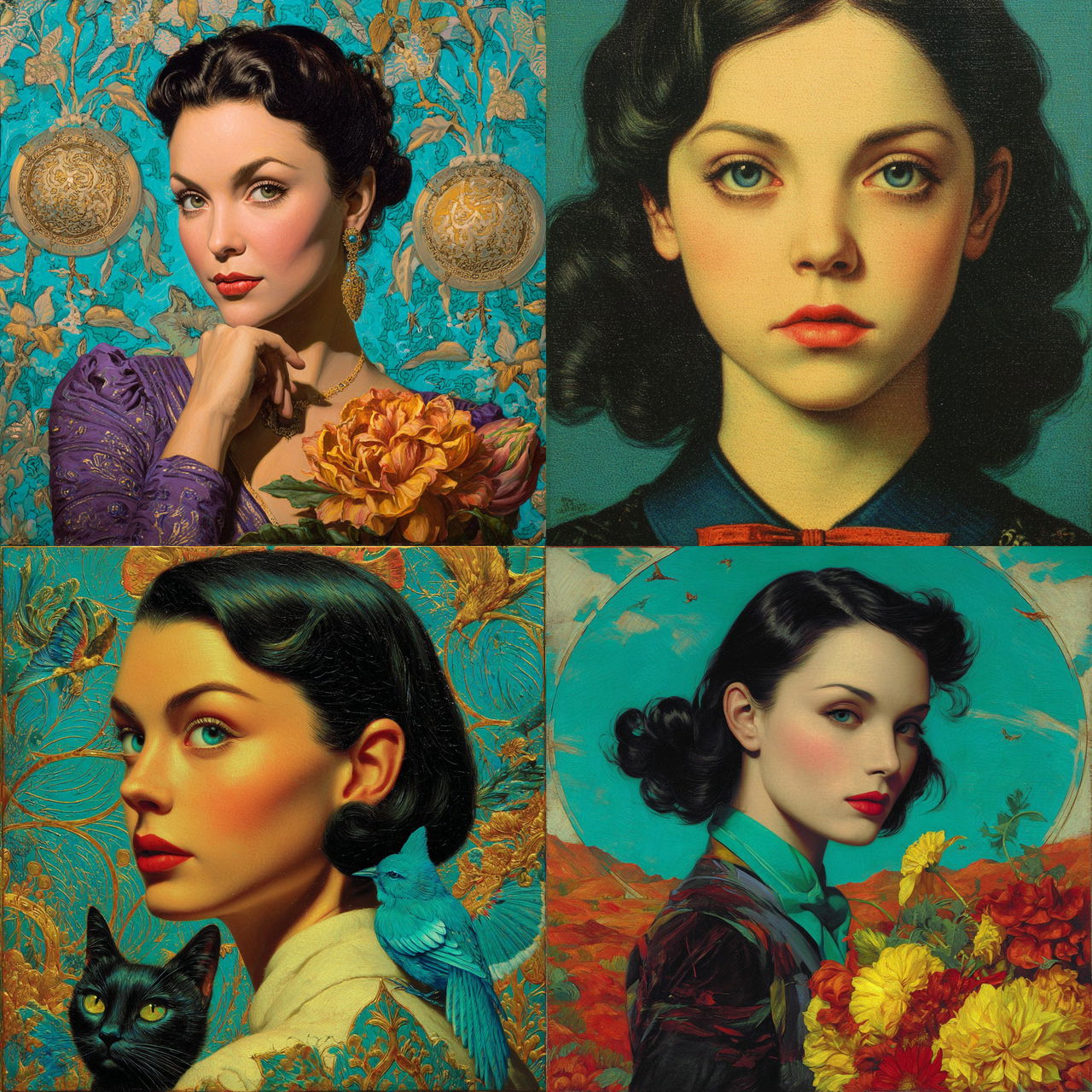 Vladimir Tretchikoff style, Midjourney V7, render 1 of 4