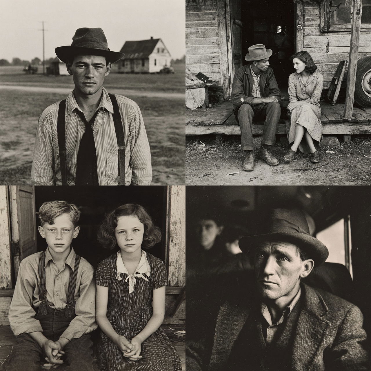 Walker Evans style, Midjourney V7, render 1 of 4