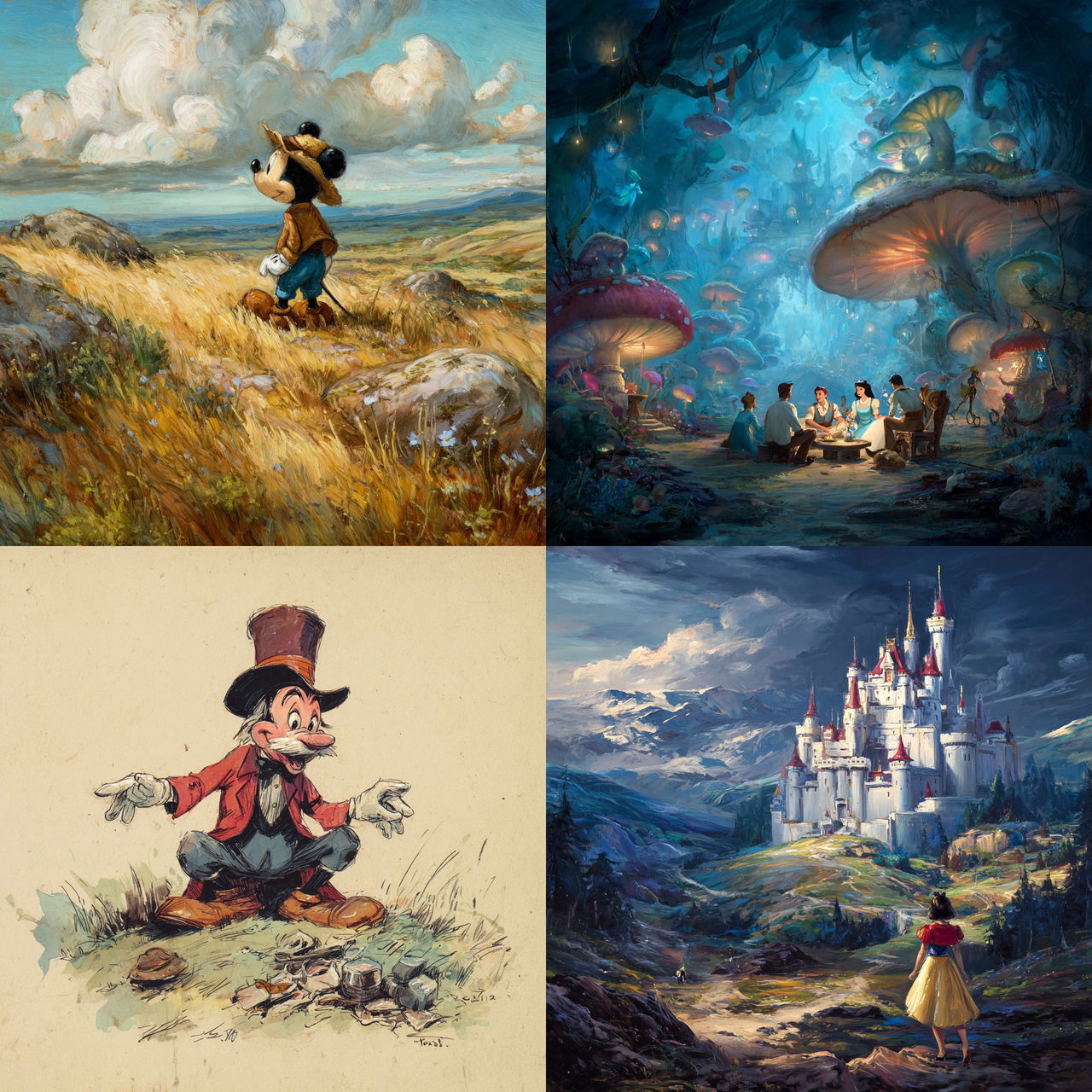 Walt Disney style, Midjourney V7, render 1 of 4