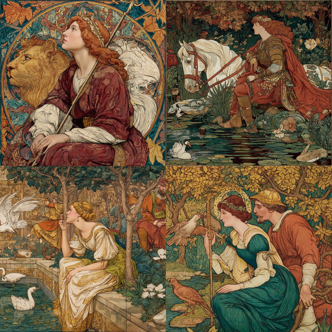 Walter Crane style, Midjourney V7, render 1 of 4
