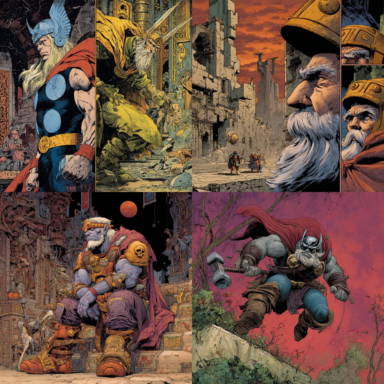 Walter Simonson style, Midjourney V7, render 1 of 4