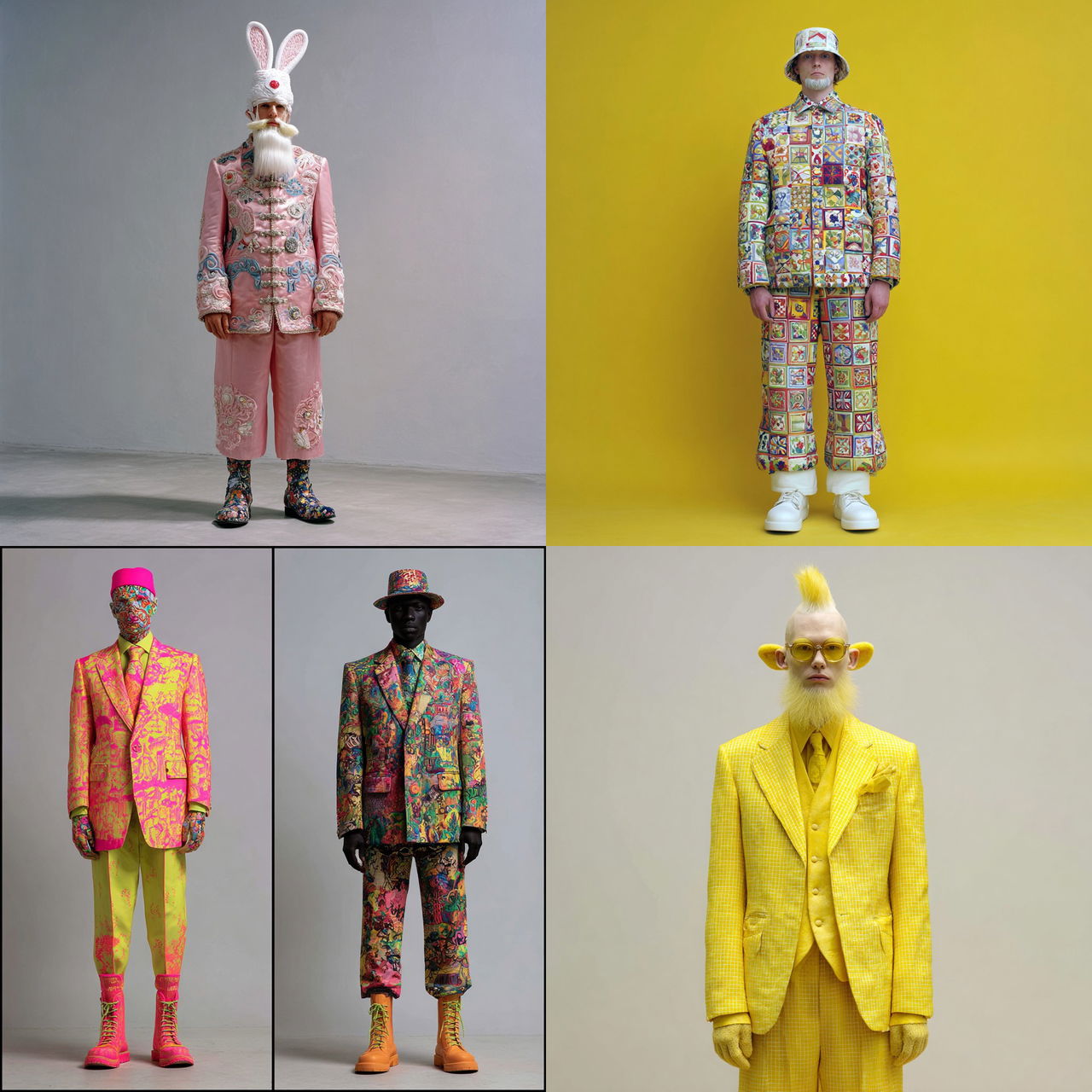 Walter Van Beirendonck style, Midjourney V7, render 1 of 4