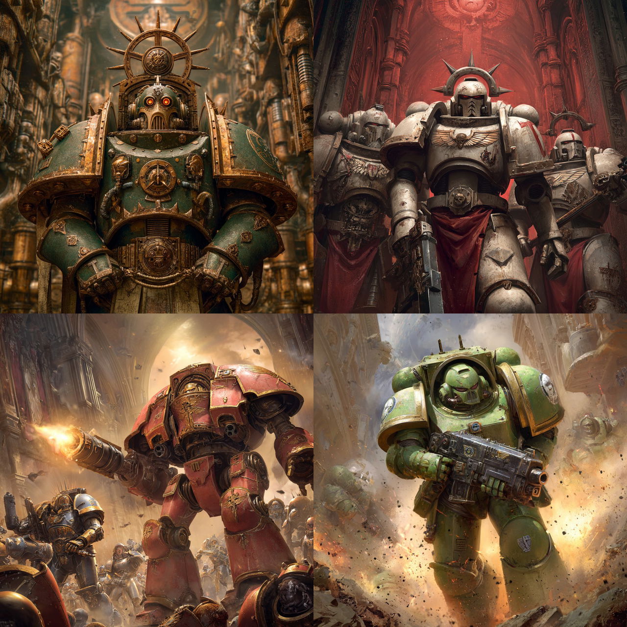 Warhammer 40,000 style, Midjourney V7, render 1 of 4