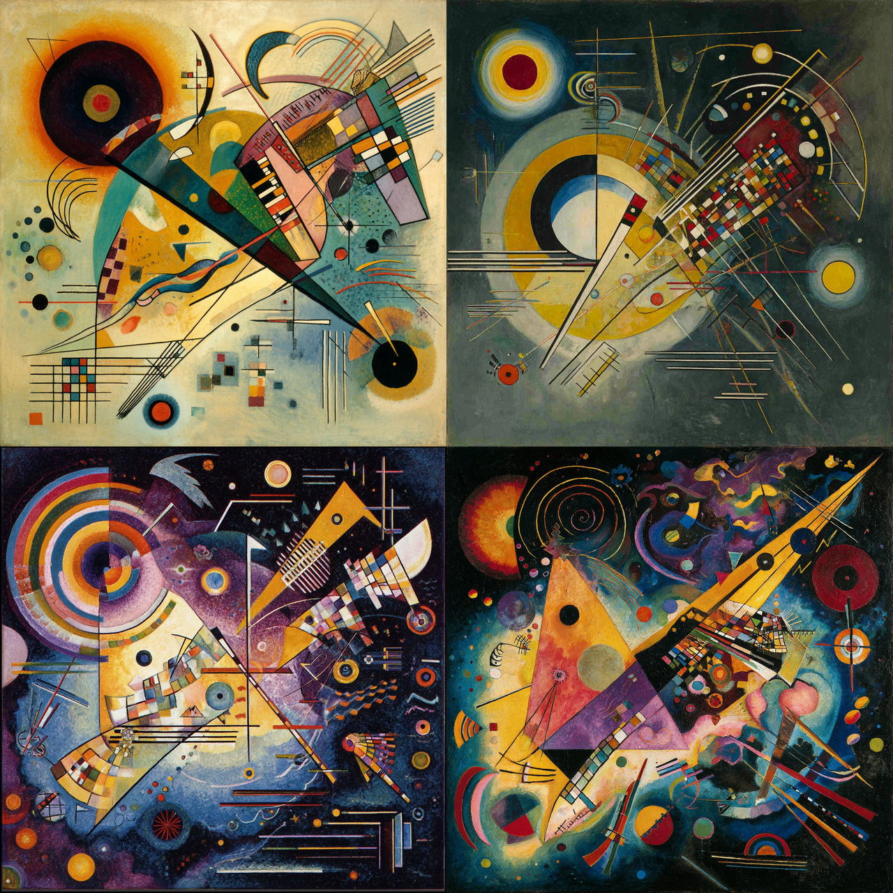 Wassily Kandinsky style, Midjourney V7, render 1 of 4