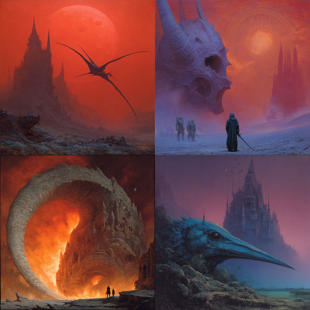Wayne Barlowe style, Midjourney V7, render 1 of 4
