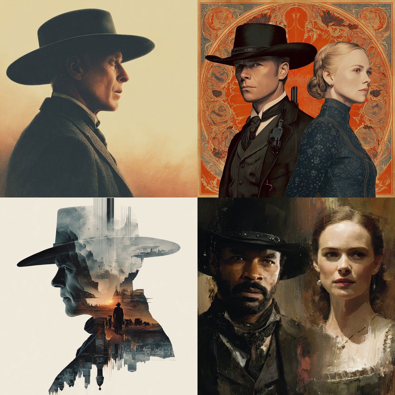 Westworld style, Midjourney V7, render 1 of 4