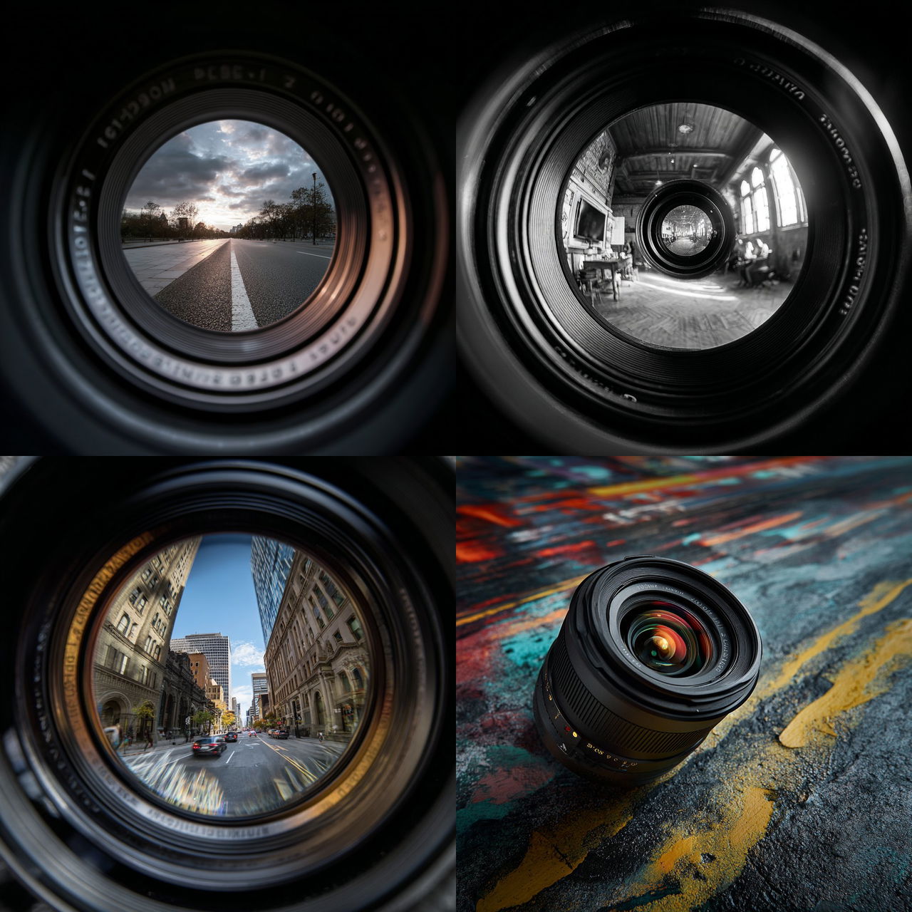 Wide angle lens style, Midjourney V7, render 1 of 4