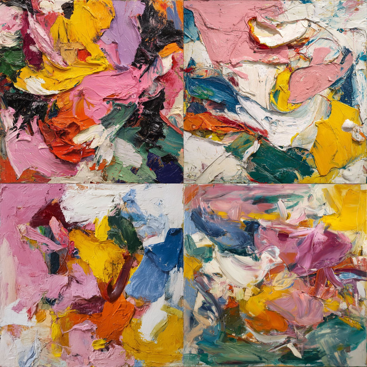 Willem de Kooning style, Midjourney V7, render 1 of 4