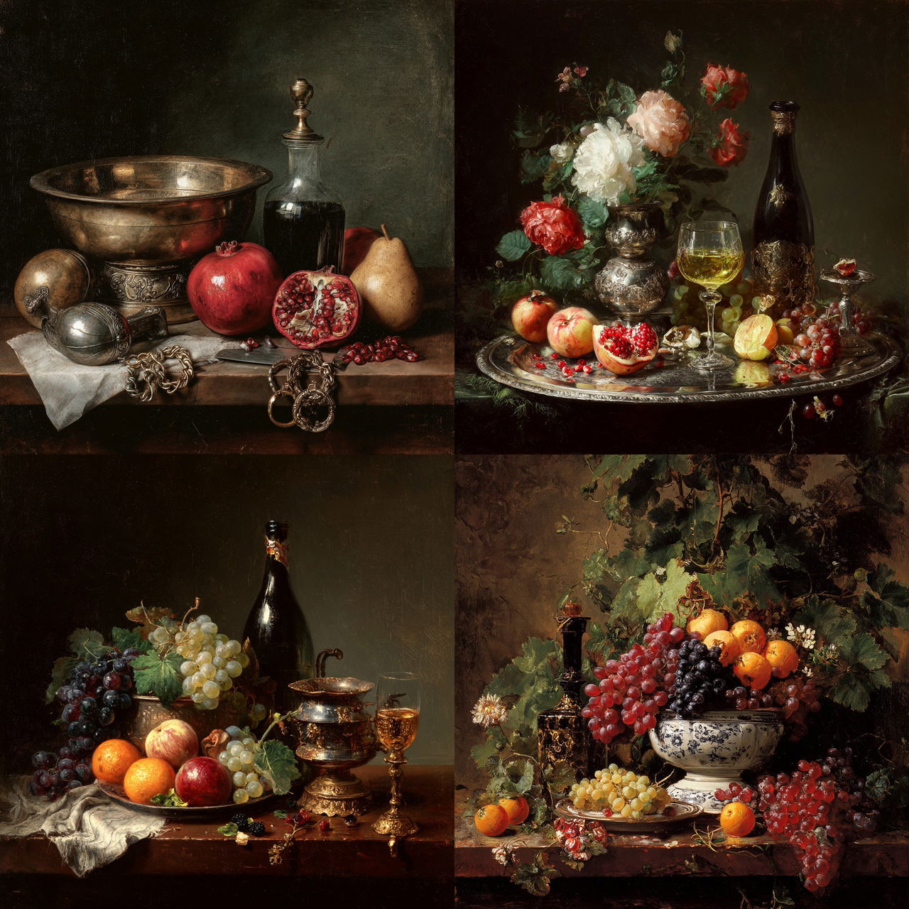 Willem Kalf style, Midjourney V7, render 1 of 4