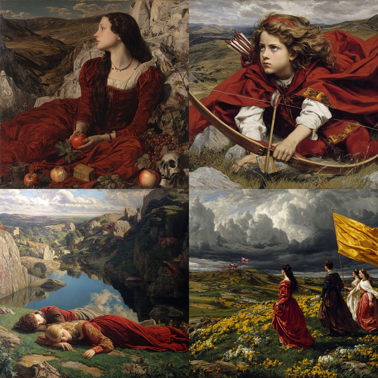 William Dyce style, Midjourney V7, render 1 of 4
