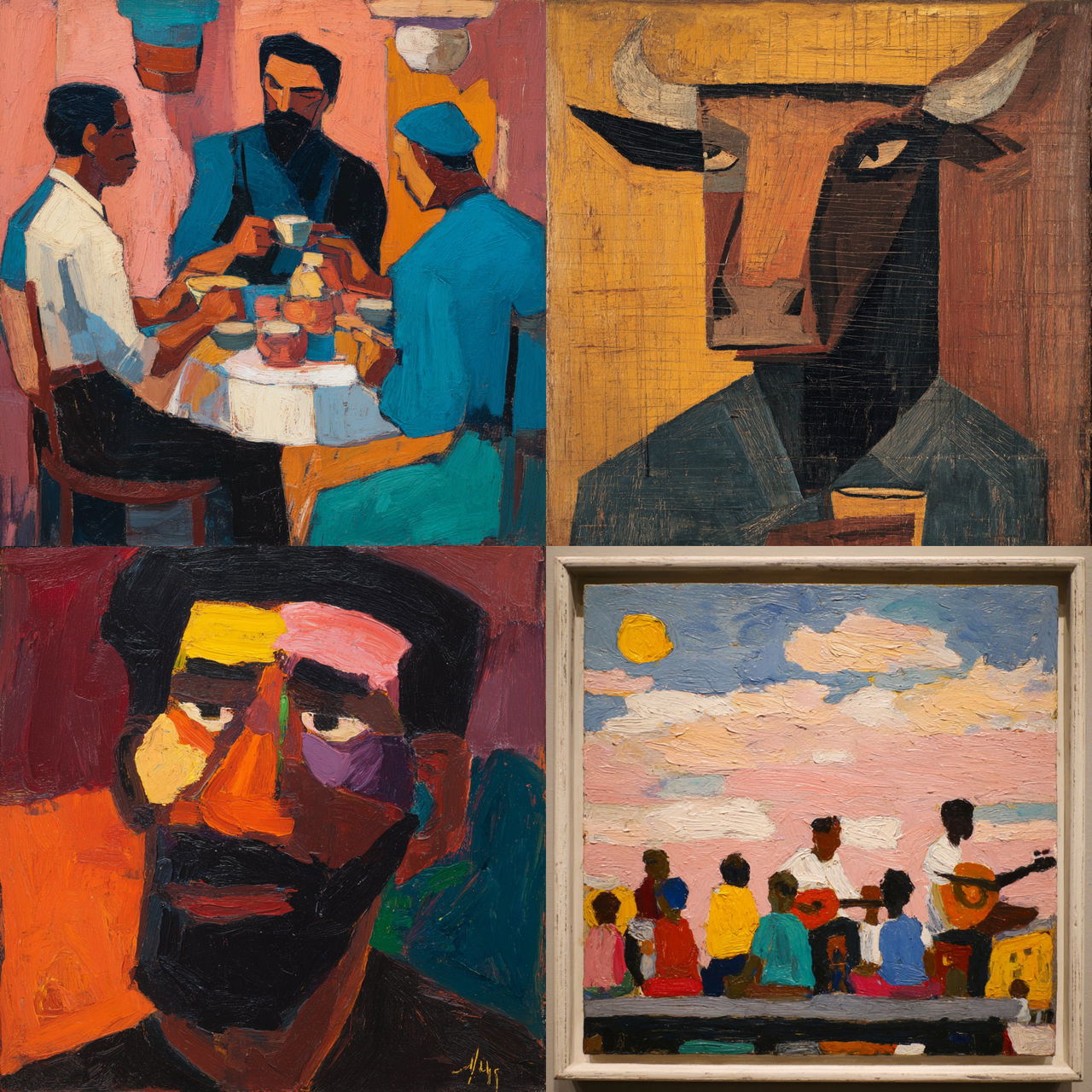 William H. Johnson style, Midjourney V7, render 1 of 4