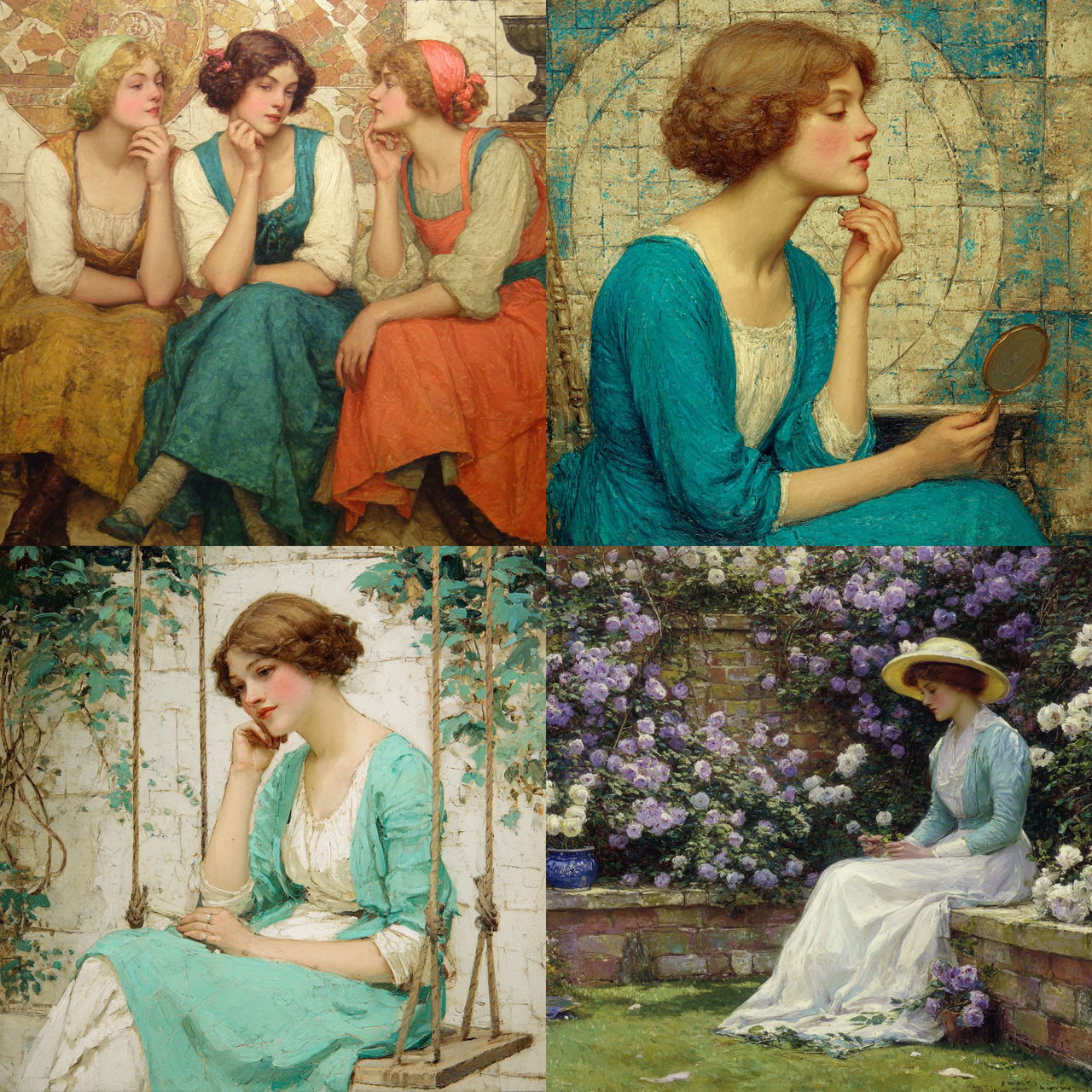 William Henry Margetson style, Midjourney V7, render 1 of 4