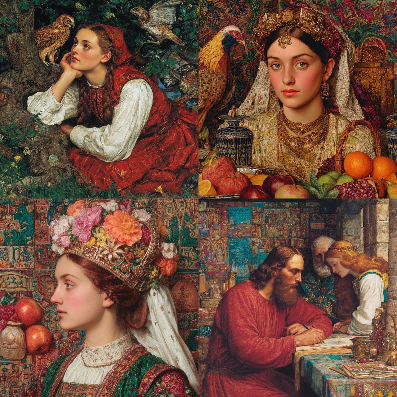 William Holman Hunt style, Midjourney V7, render 1 of 4