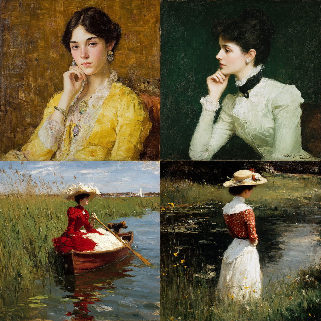 William Merritt Chase style, Midjourney V7, render 1 of 4