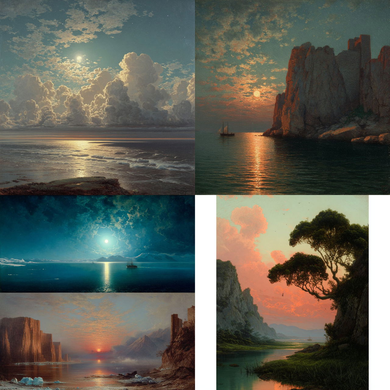 William Stanley Haseltine style, Midjourney V7, render 1 of 4