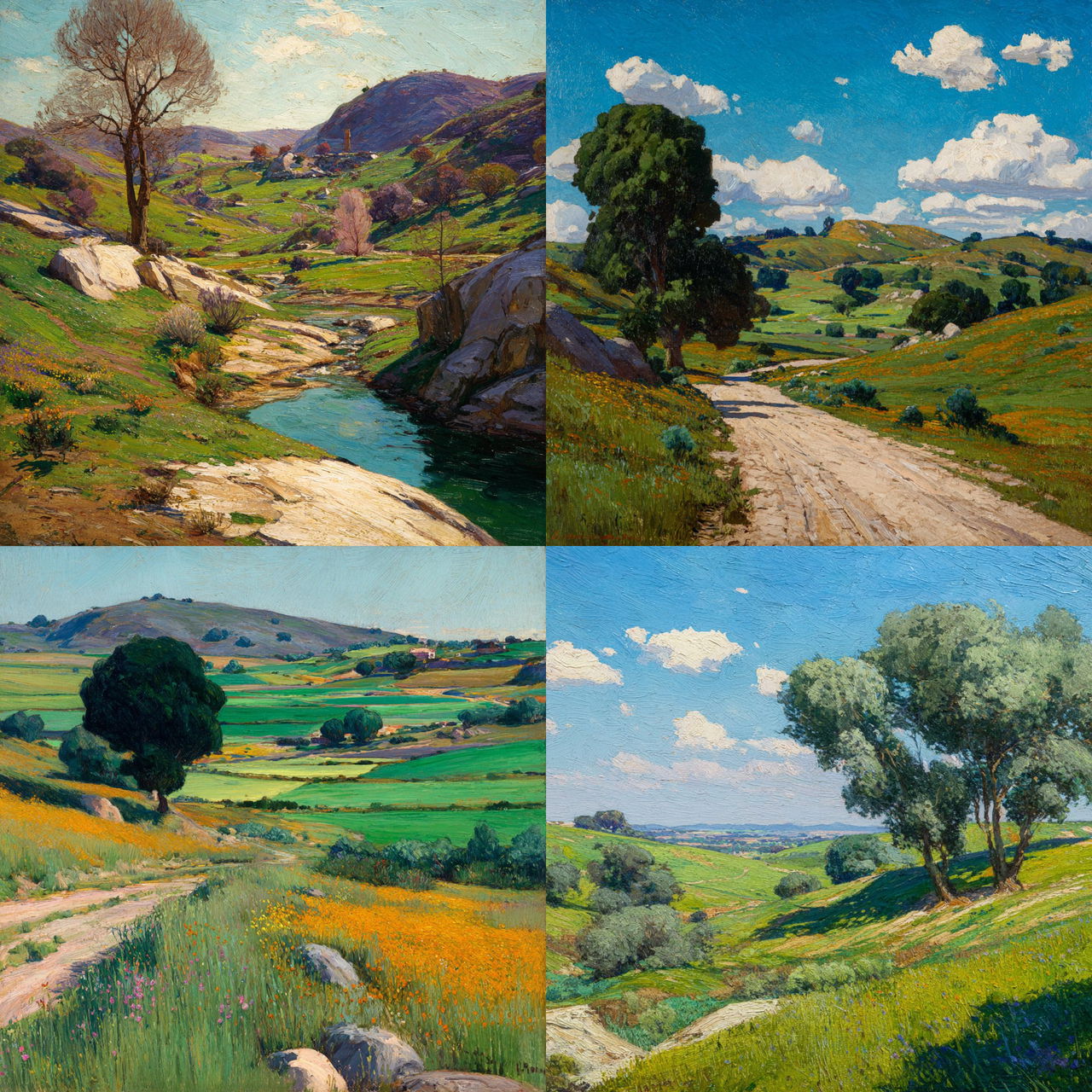 William Wendt style, Midjourney V7, render 1 of 4