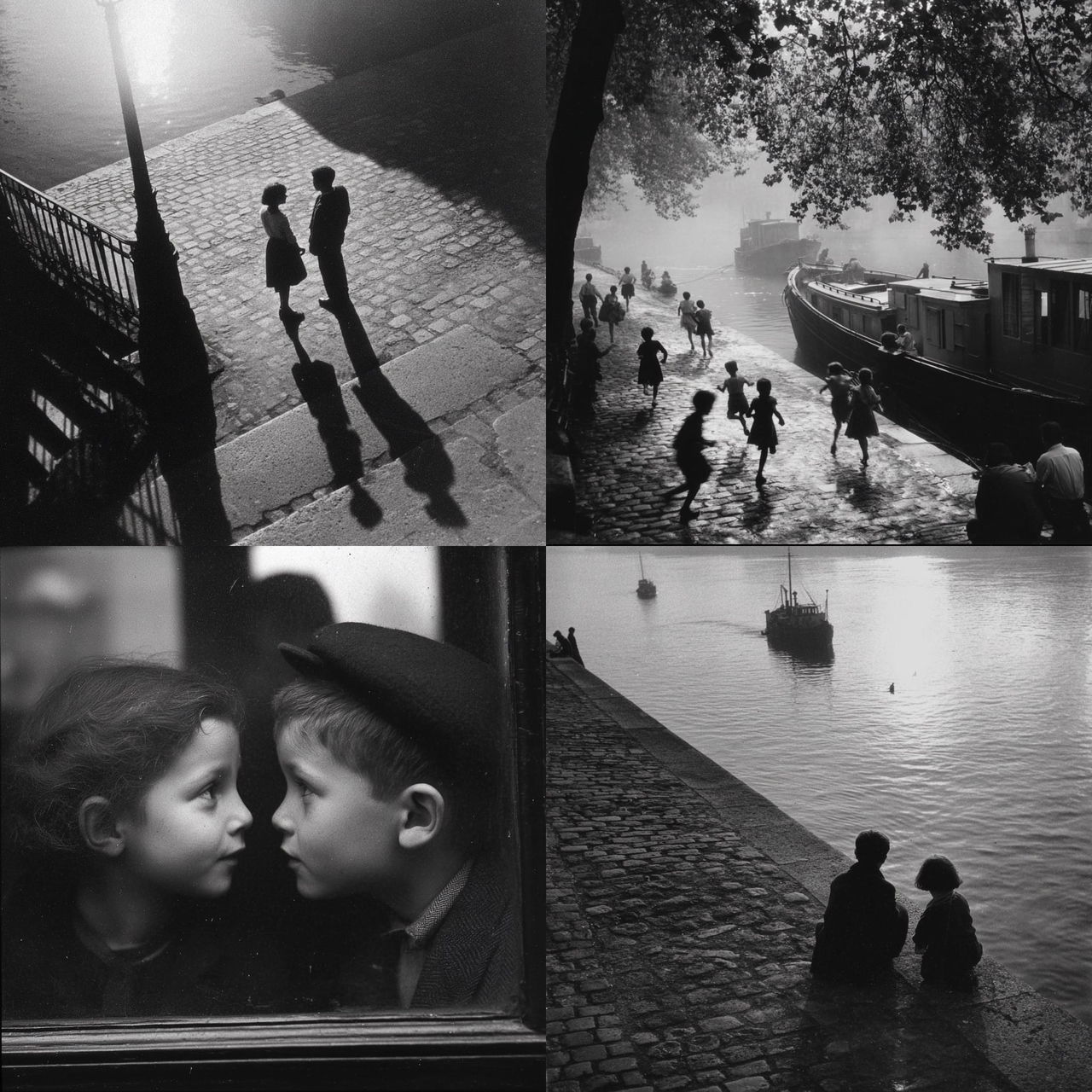Willy Ronis style, Midjourney V7, render 1 of 4