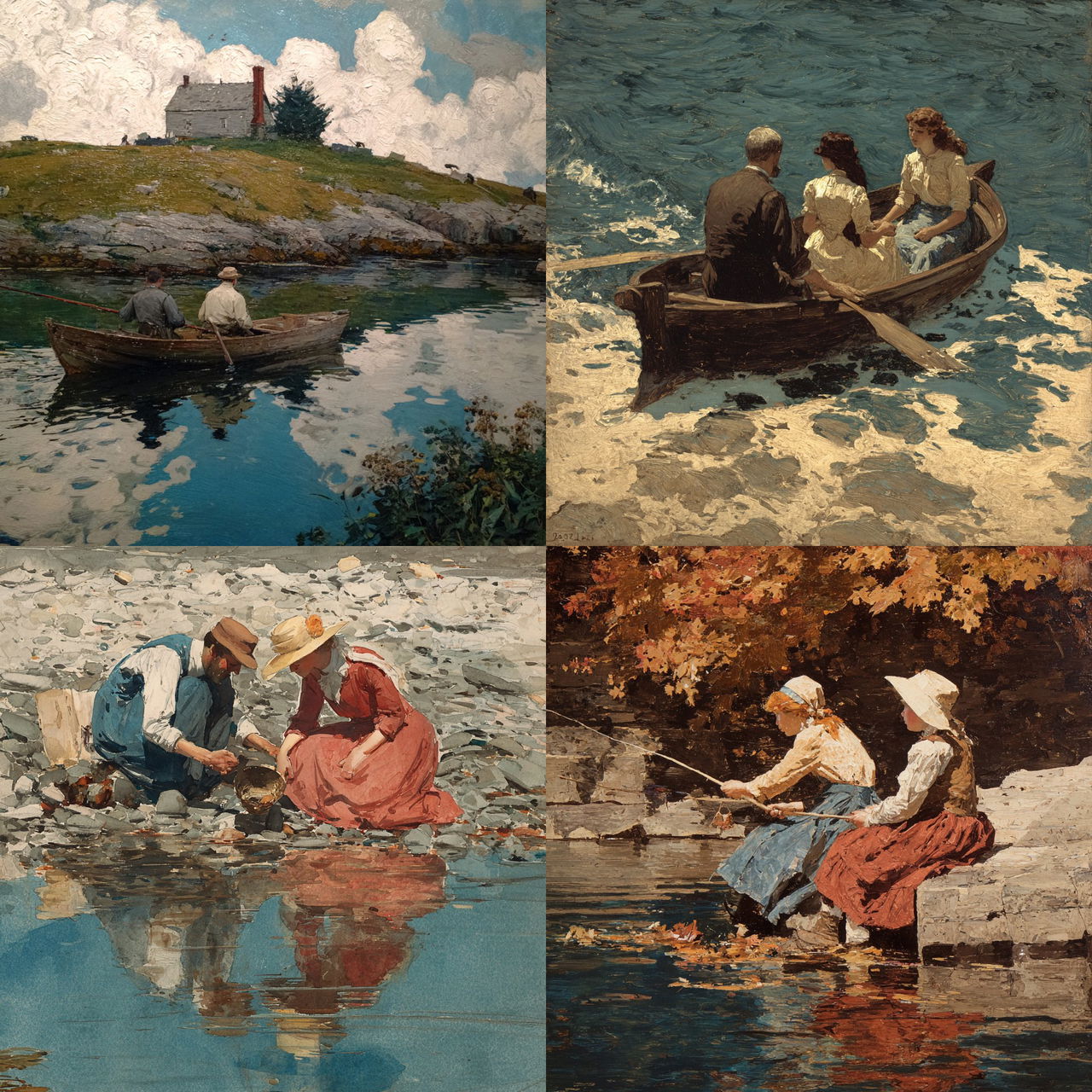 Winslow Homer style, Midjourney V7, render 1 of 4