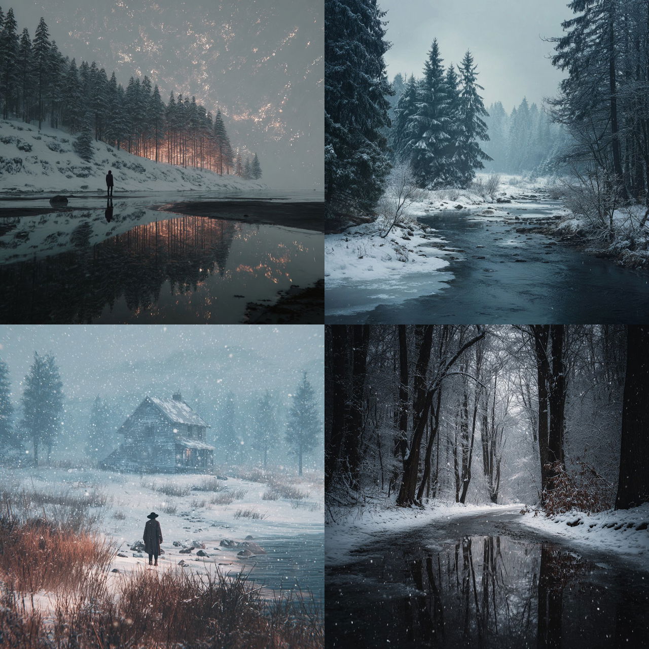 Winter style, Midjourney V7, render 1 of 4