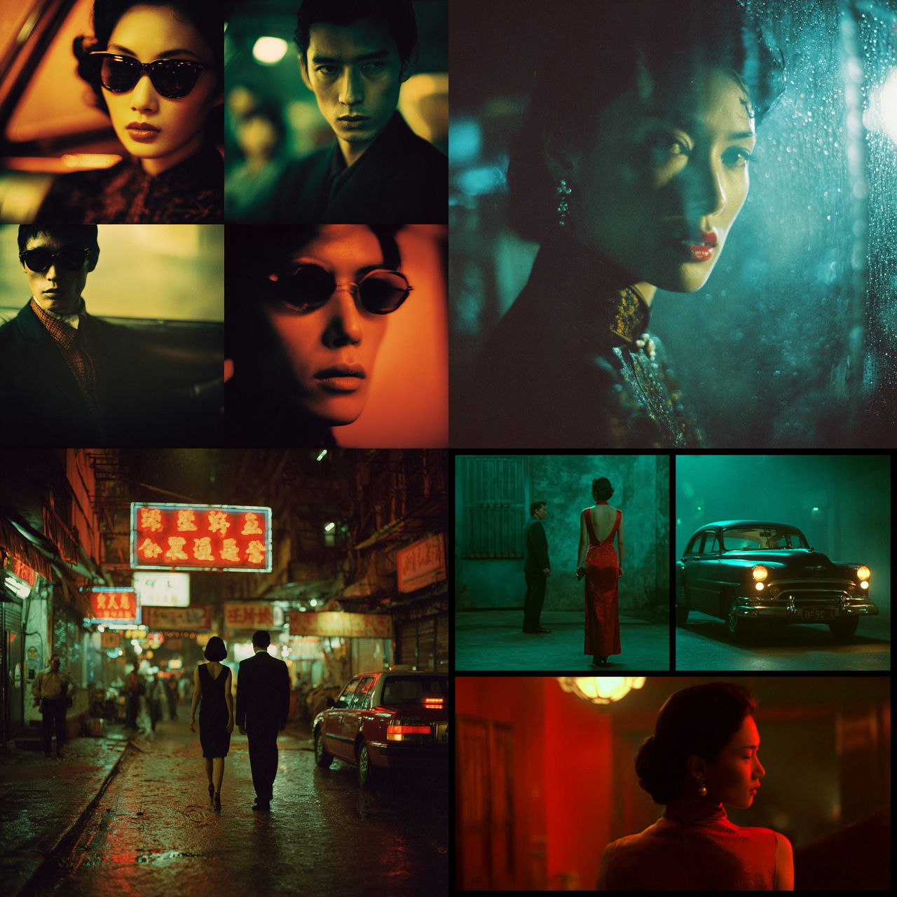 Wong Kar-wai style, Midjourney V7, render 1 of 4