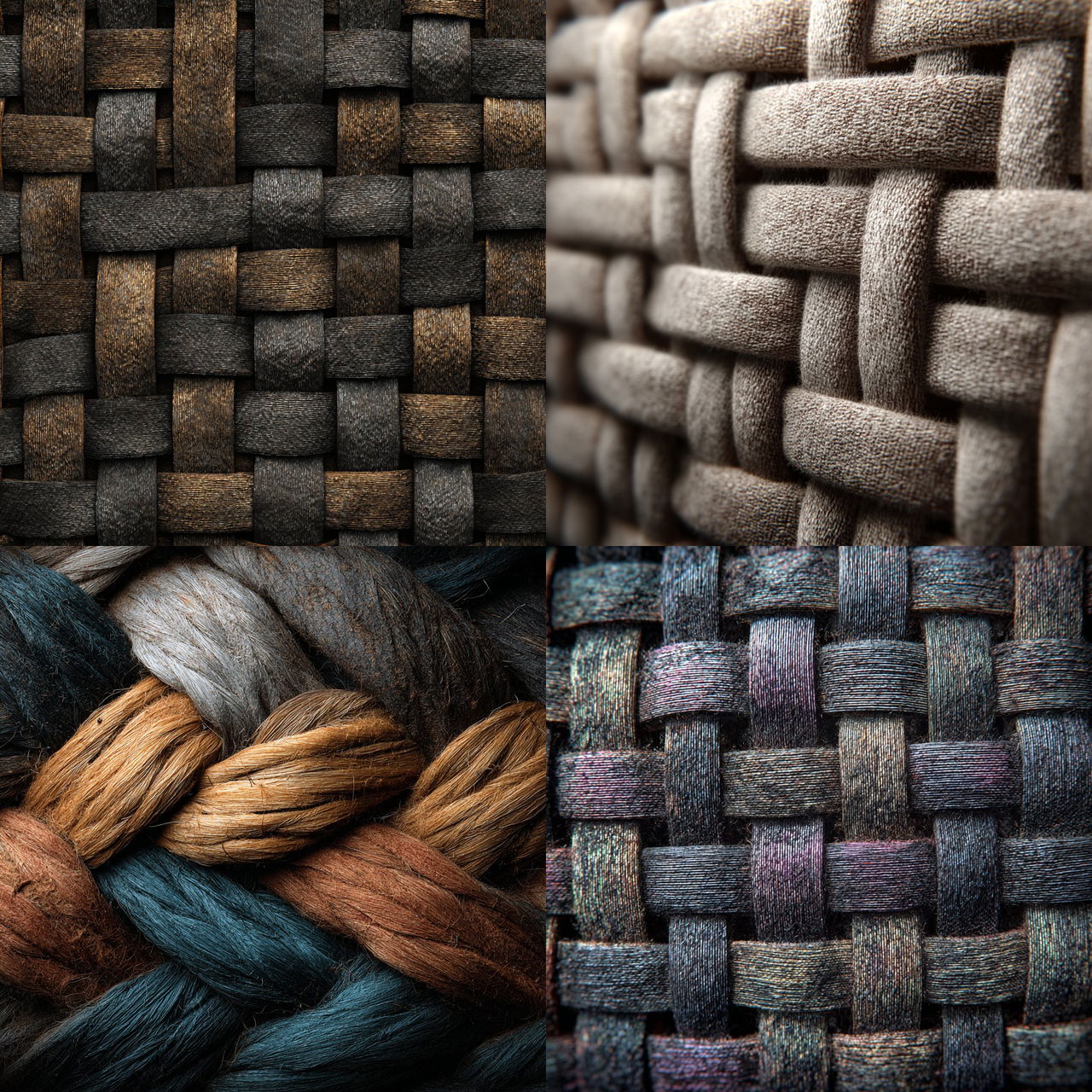 Woven texture style, Midjourney V7, render 1 of 4