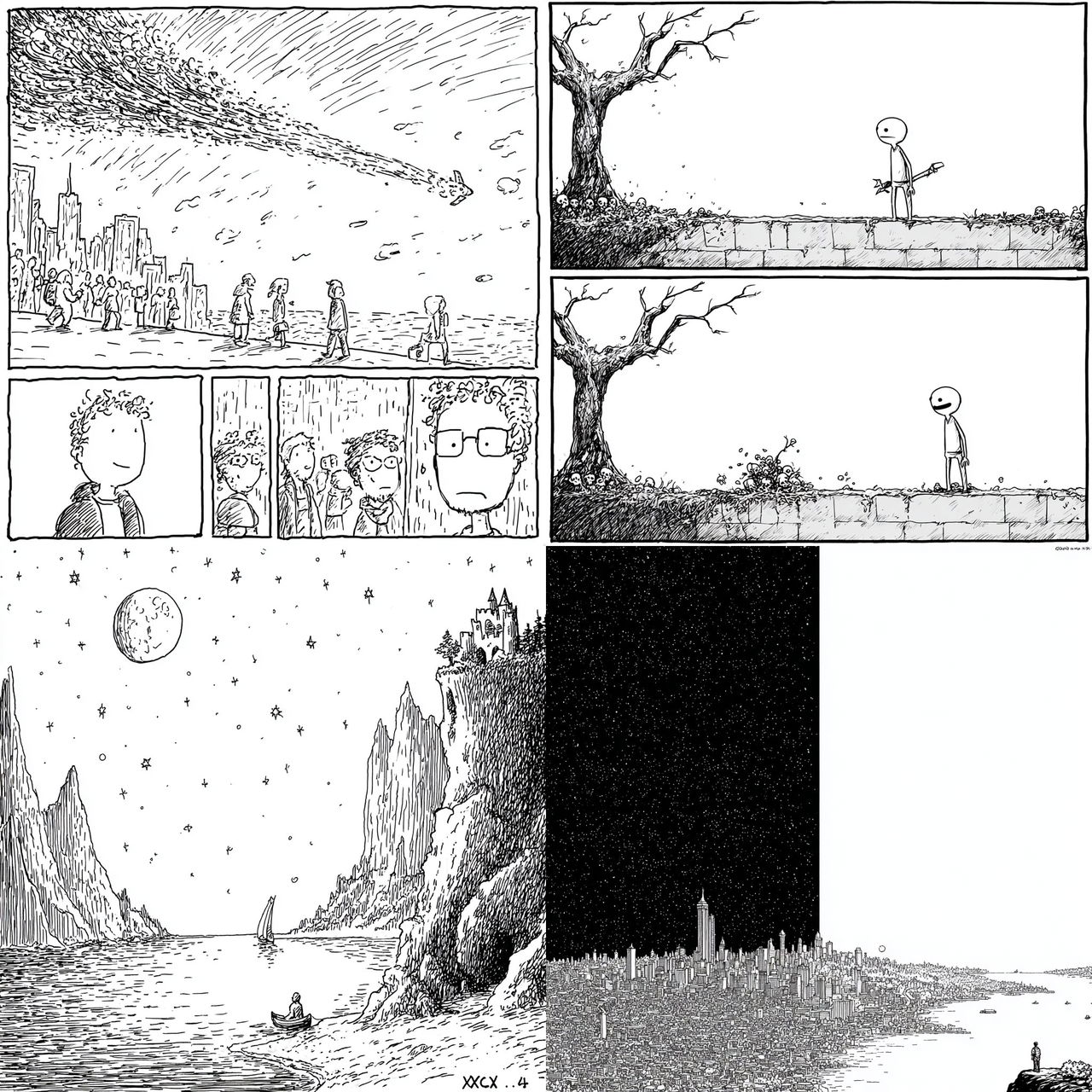 Xkcd style, Midjourney V7, render 1 of 4