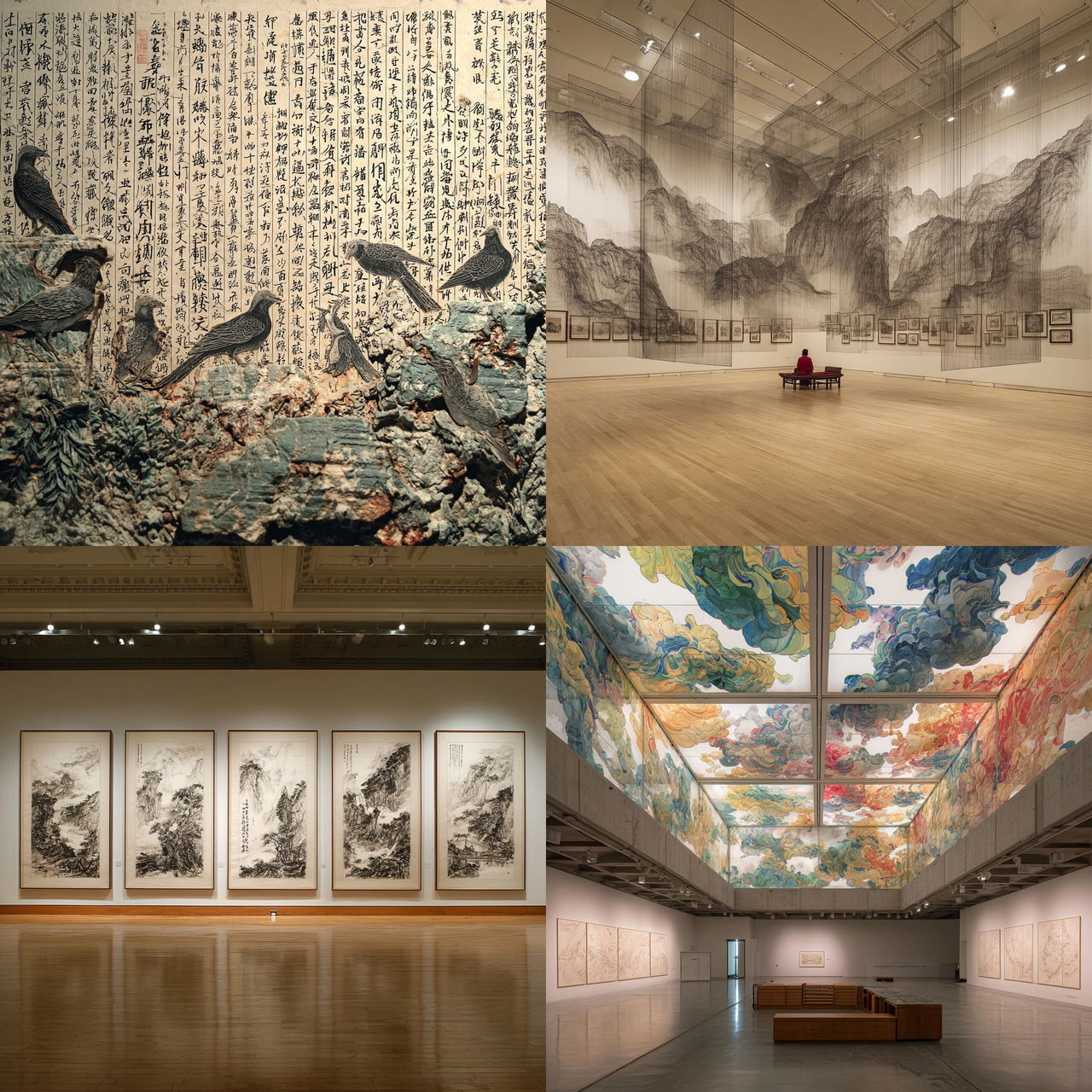 Xu Bing style, Midjourney V7, render 1 of 4