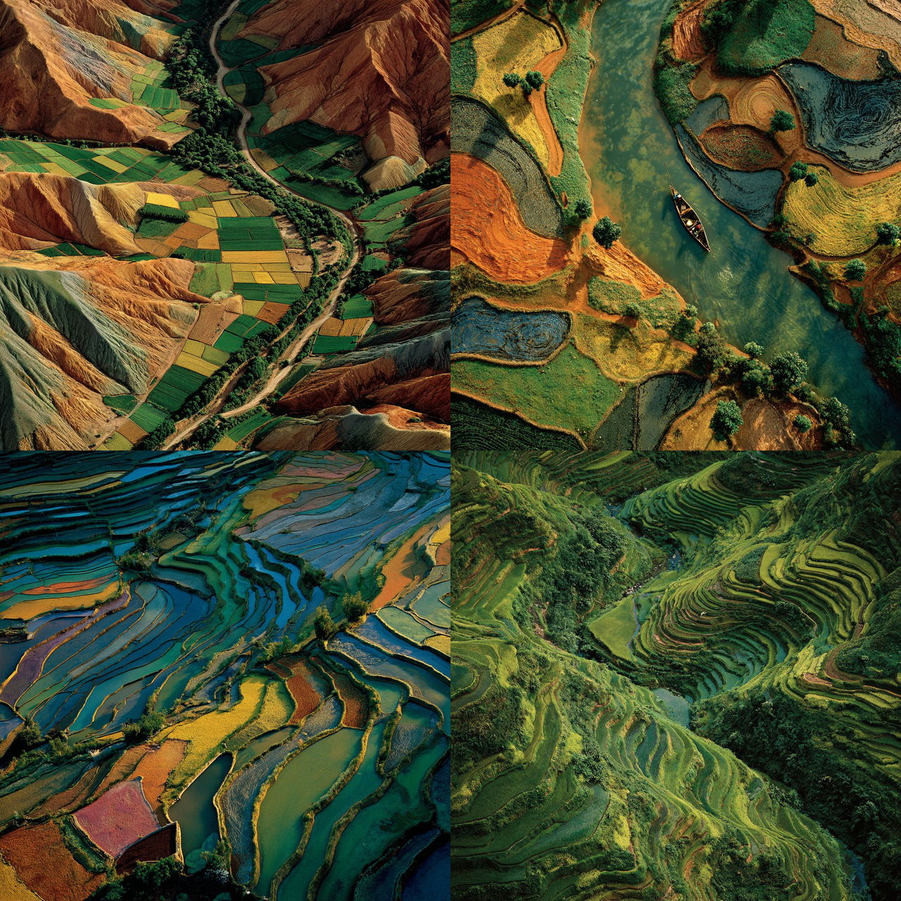Yann Arthus-Bertrand style, Midjourney V7, render 1 of 4