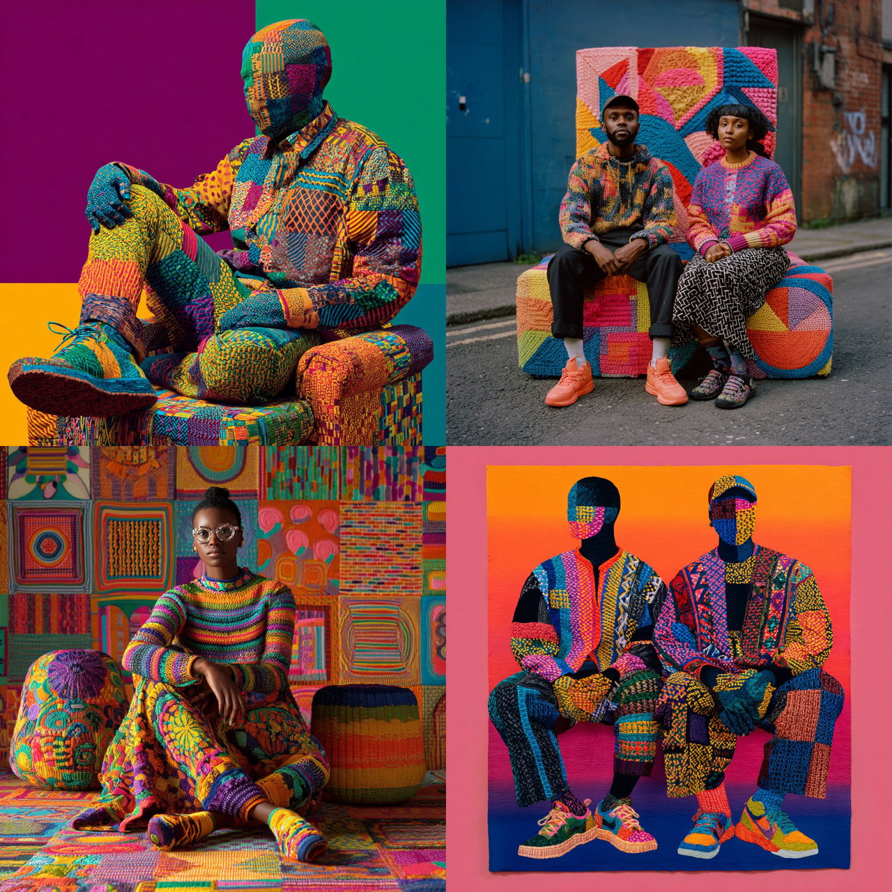 Yinka Ilori style, Midjourney V7, render 1 of 4