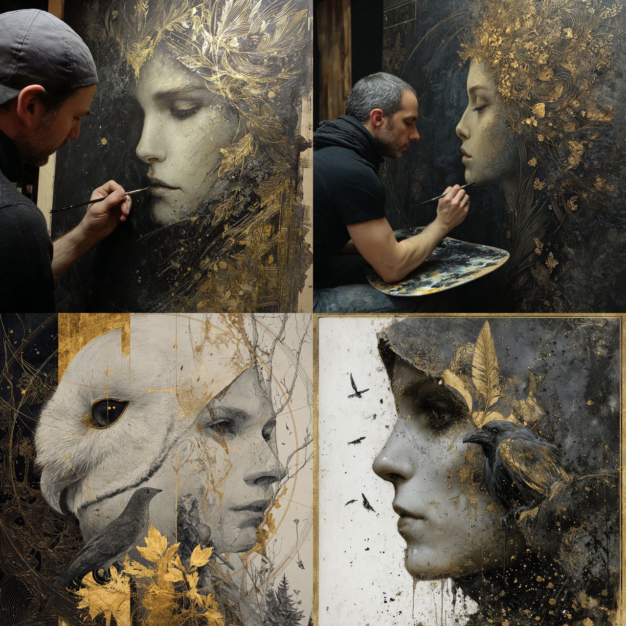 Yoann Lossel style, Midjourney V7, render 1 of 4