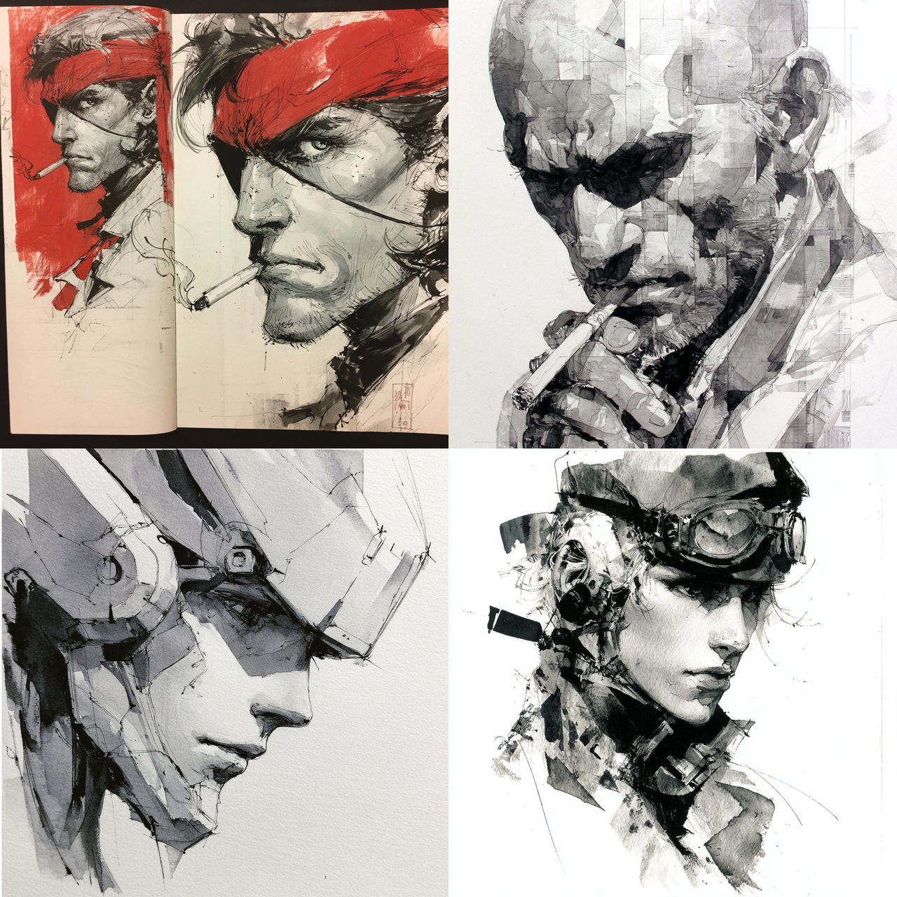 Yoji Shinkawa style, Midjourney V7, render 1 of 4