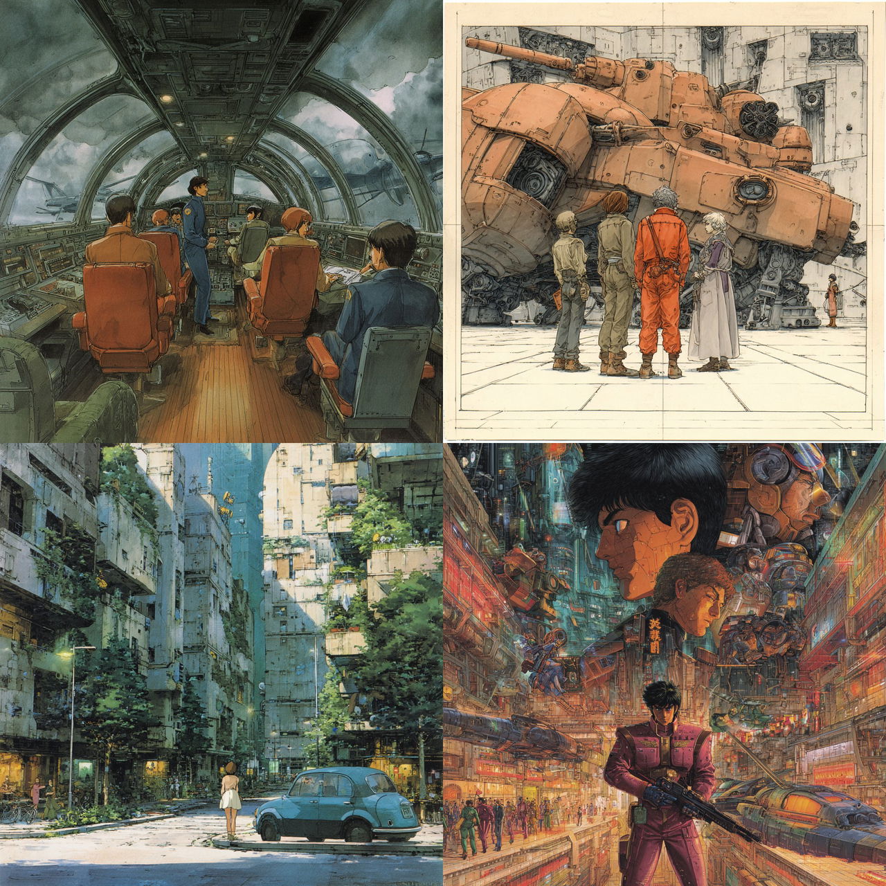 Yoshiyuki Tomino style, Midjourney V7, render 1 of 4
