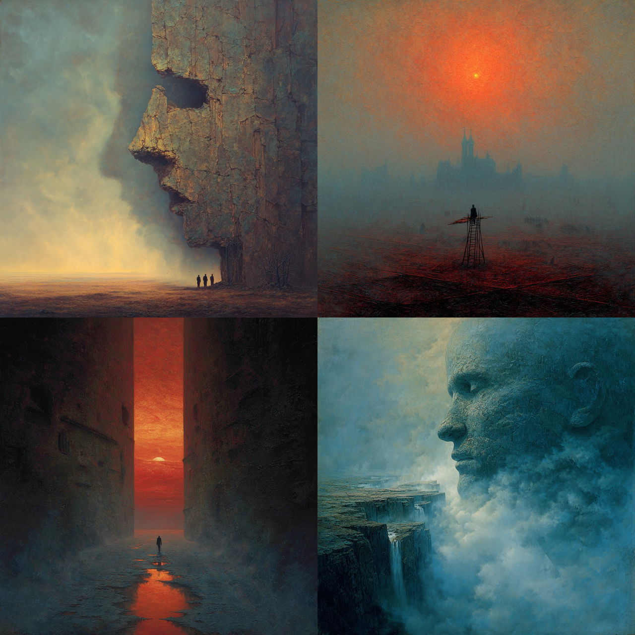Zdzislaw Beksinski style, Midjourney V7, render 1 of 4