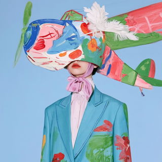Carminova style, Midjourney V8.2: conceptual portrait photograph of Amelia Earhart
