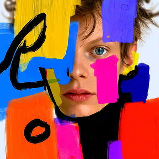 Mandible Parade style, Midjourney V8.2: conceptual portrait photograph of Amelia Earhart
