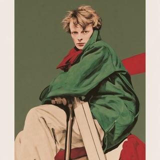 Botanical Satinwork style, Midjourney V8.2: conceptual portrait photograph of Amelia Earhart