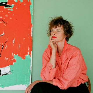 Brushhaul style, Midjourney V8.2: conceptual portrait photograph of Amelia Earhart