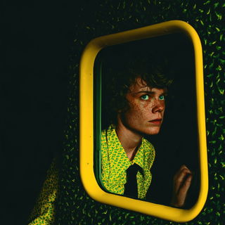 Ragfiber Mythography style, Midjourney V8.2: conceptual portrait photograph of Amelia Earhart