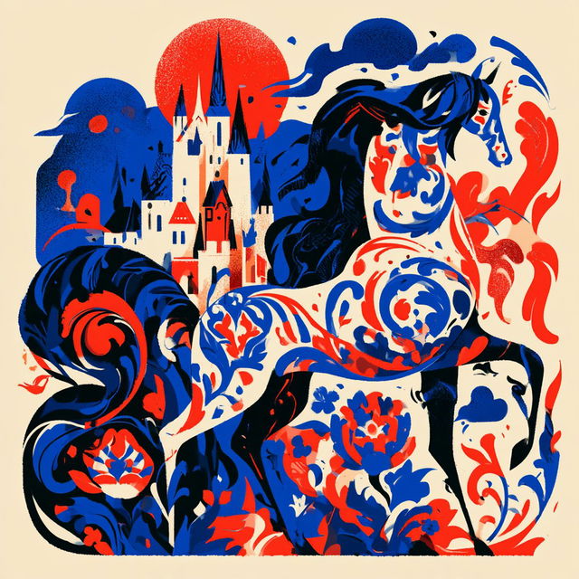 Ornamental Folkprint style, Midjourney V8.2, render 4 of 4