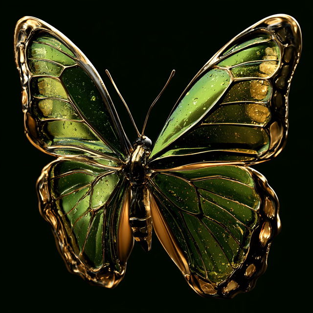 Gilded Phyllomancy style, Midjourney V8.2, render 2 of 4