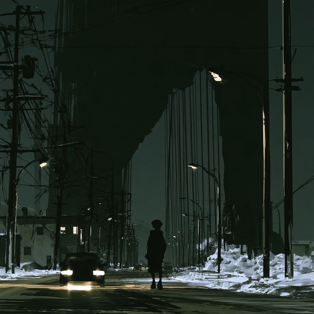 Lampblack Quays style, Midjourney V8.2, render 2 of 4
