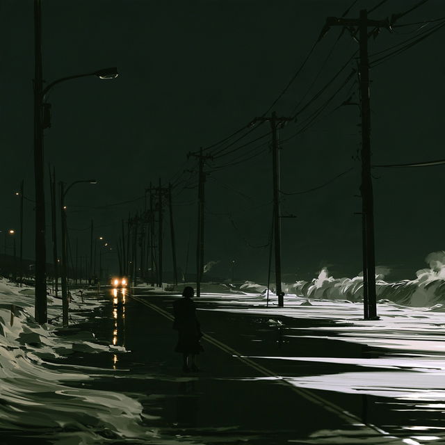 Lampblack Quays style, Midjourney V8.2, render 1 of 4