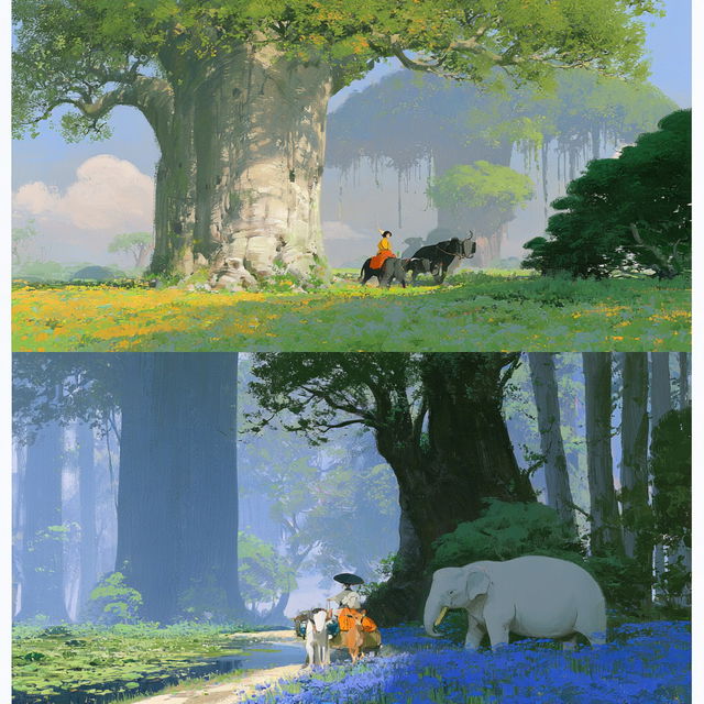 Tidepaint style, Midjourney V8.2, render 1 of 4