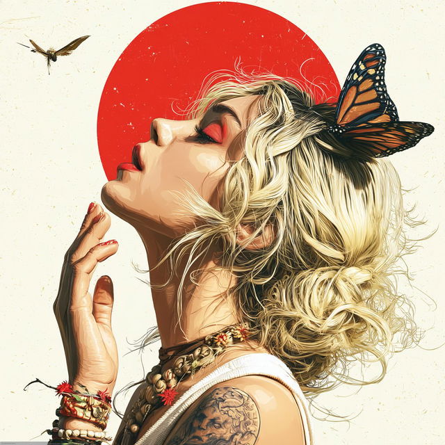 Butterfly Burin style, Midjourney V8.2, render 4 of 4